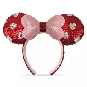 Minnie Mouse Sequined Ear Headband – Valentine's Day - Brand New With Tags